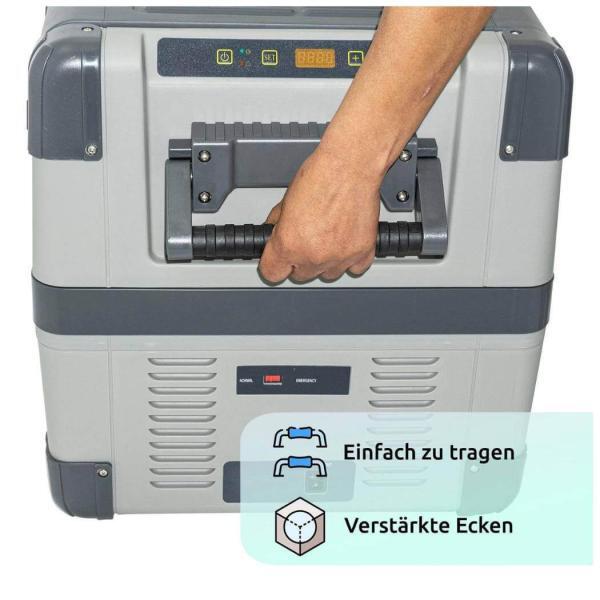 Prime Tech Kompressor Kühlbox 28 Liter, Kühl Gefrierkombination bis -22 Grad