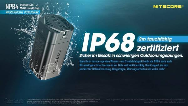 Nitecore NPB4 Powerbank ist die Steigerung von Robustheit. Die kompakte Stromversorgung von Nitecore ist für extremste Beanspruchung ausgelegt